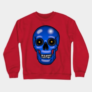 Skull, frostbite blue, no background. Crewneck Sweatshirt